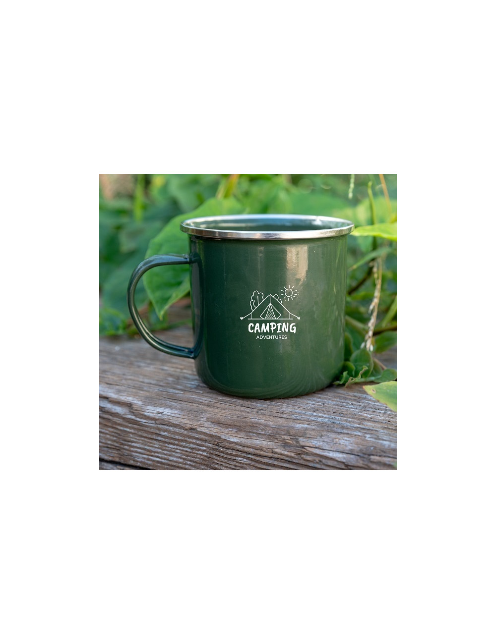Kubek emaliowany Oldschool 500 ml, zielony