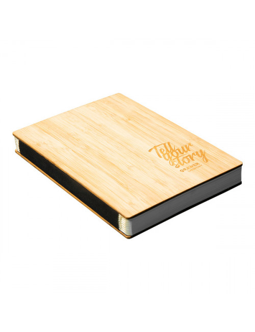 Zestaw bambusowy z notesem Lorca, brązowy 