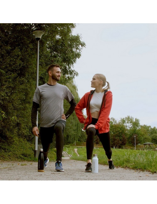 Butelka próżniowa z korkowym spodem Jowi 500 ml, czarny 