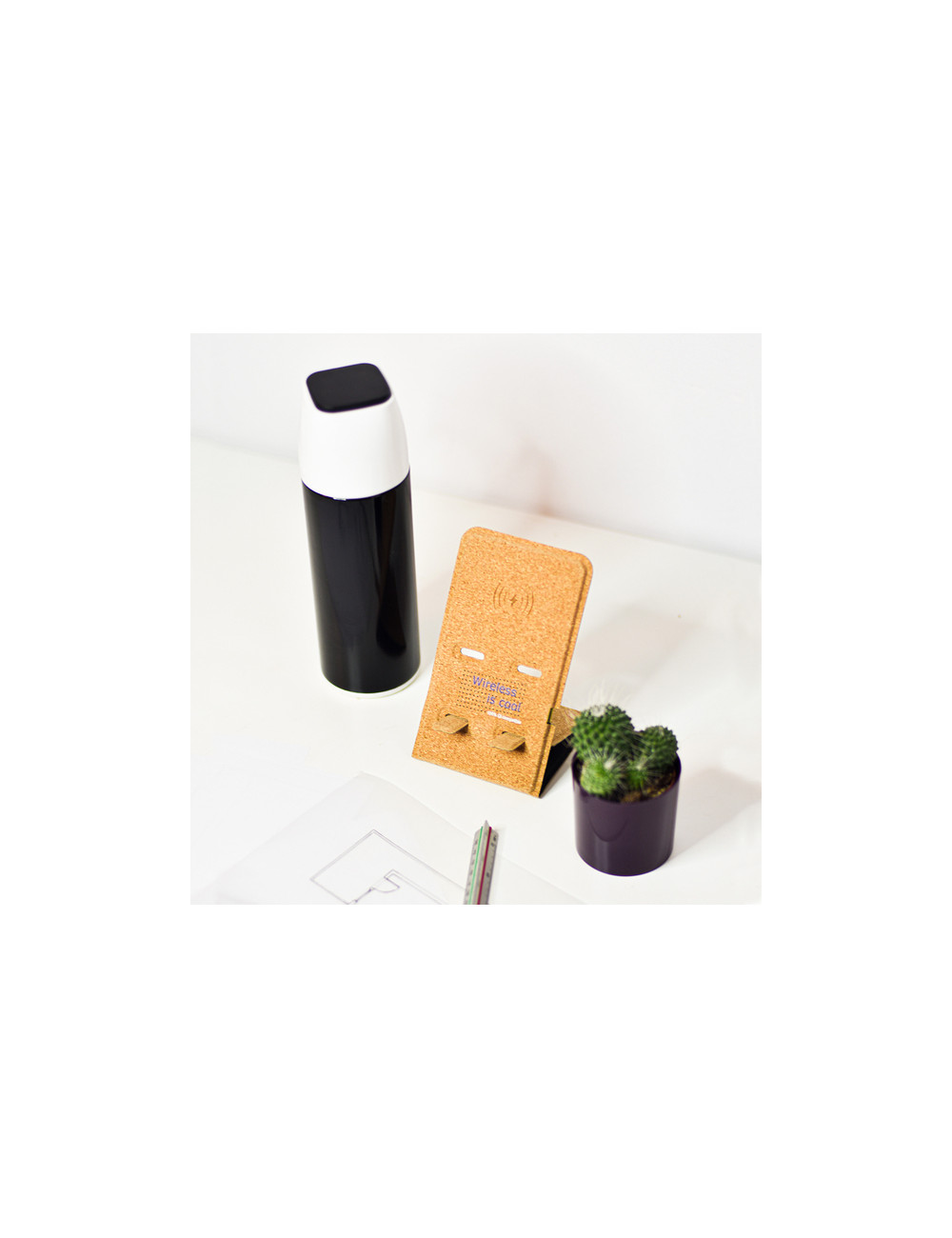 Indukcyjna ładowarka z korka Cargador, beżowy 