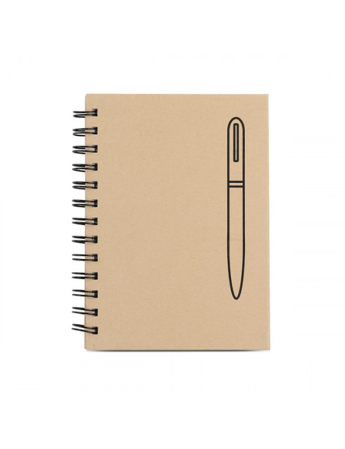 Notes z magnesem na długopis Attract, beżowy 