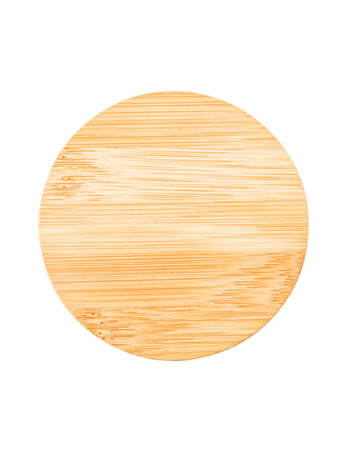 Kubek ceramiczny z bambusową przykrywką Giulia, biały 