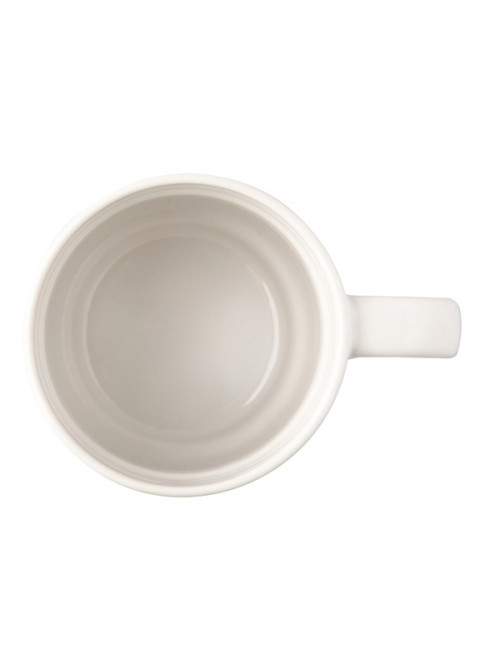 Kubek ceramiczny z bambusową przykrywką Giulia, biały 