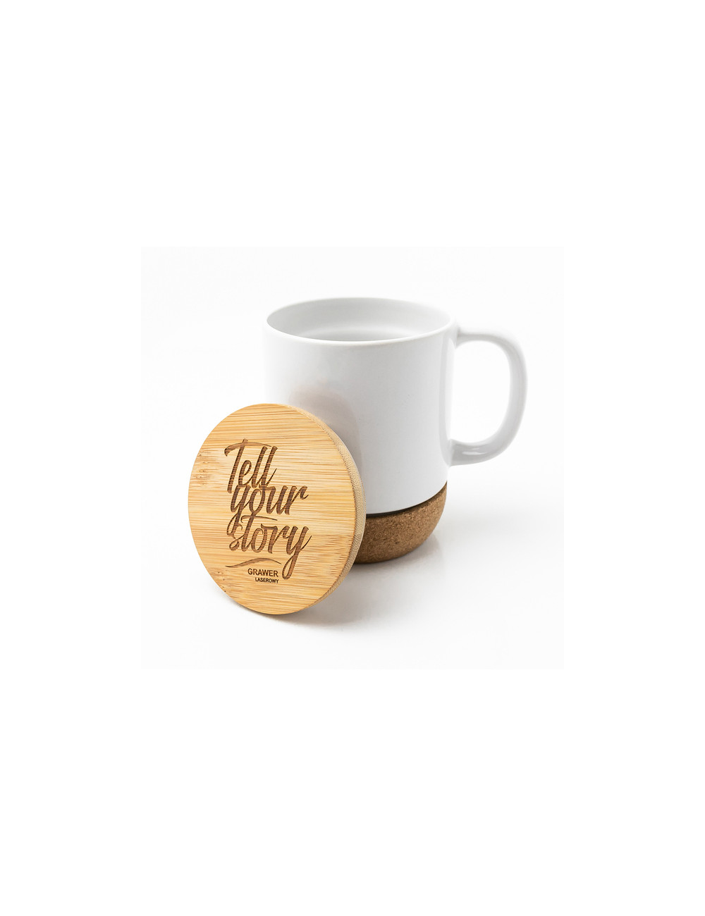 Kubek ceramiczny z bambusową przykrywką Giulia,...