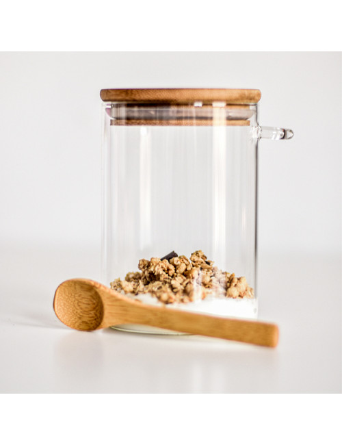 Szklany pojemnik Dayton 600ml, brązowy 