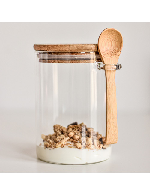 Szklany pojemnik Dayton 600ml, brązowy 