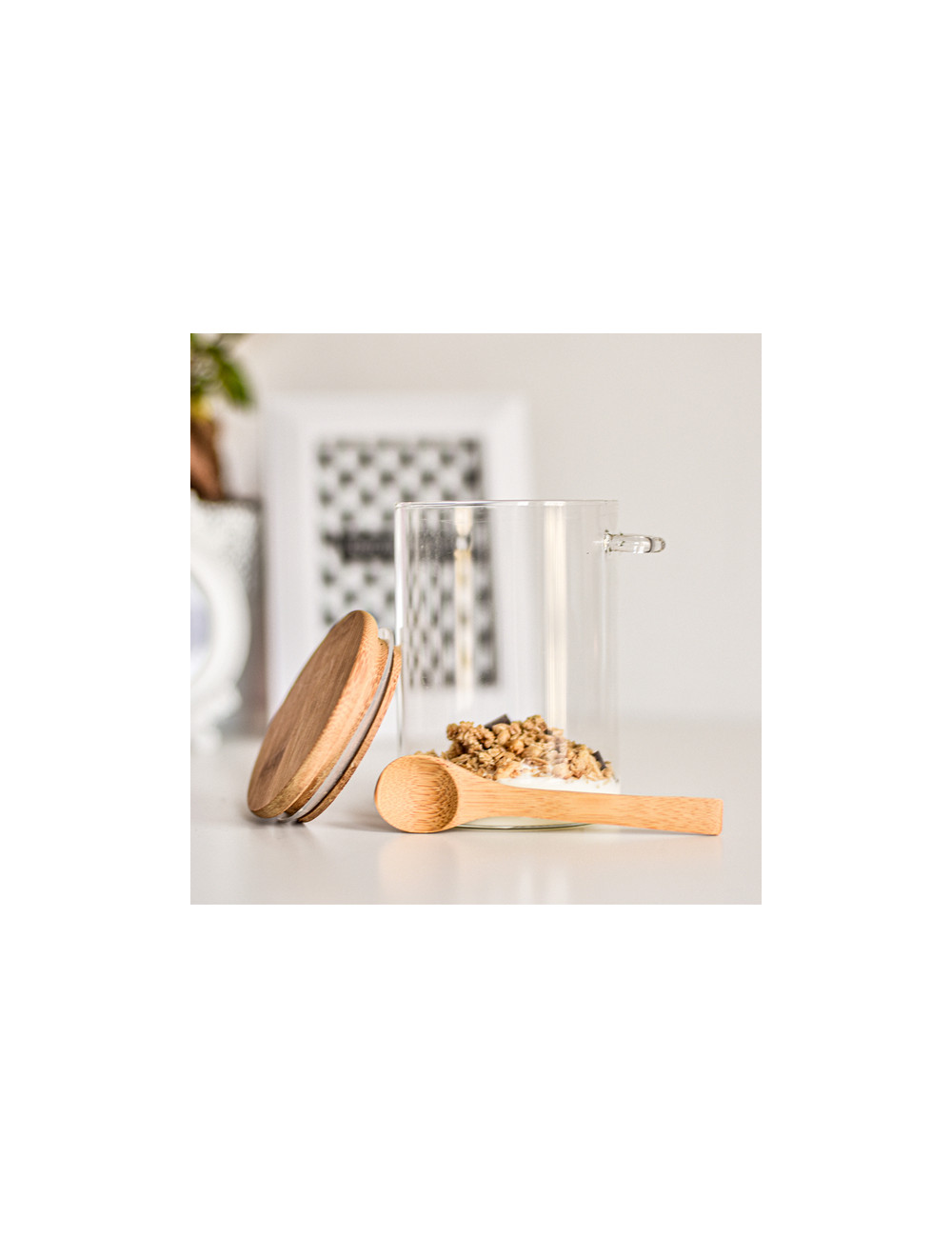 Szklany pojemnik Dayton 600ml, brązowy 