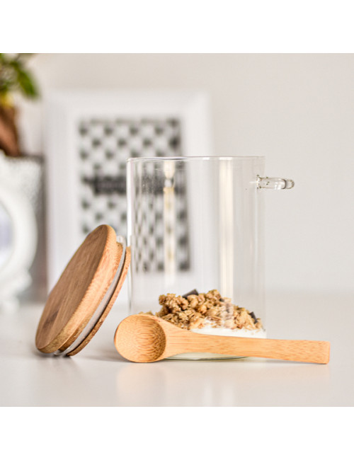 Szklany pojemnik Dayton 600ml, brązowy 