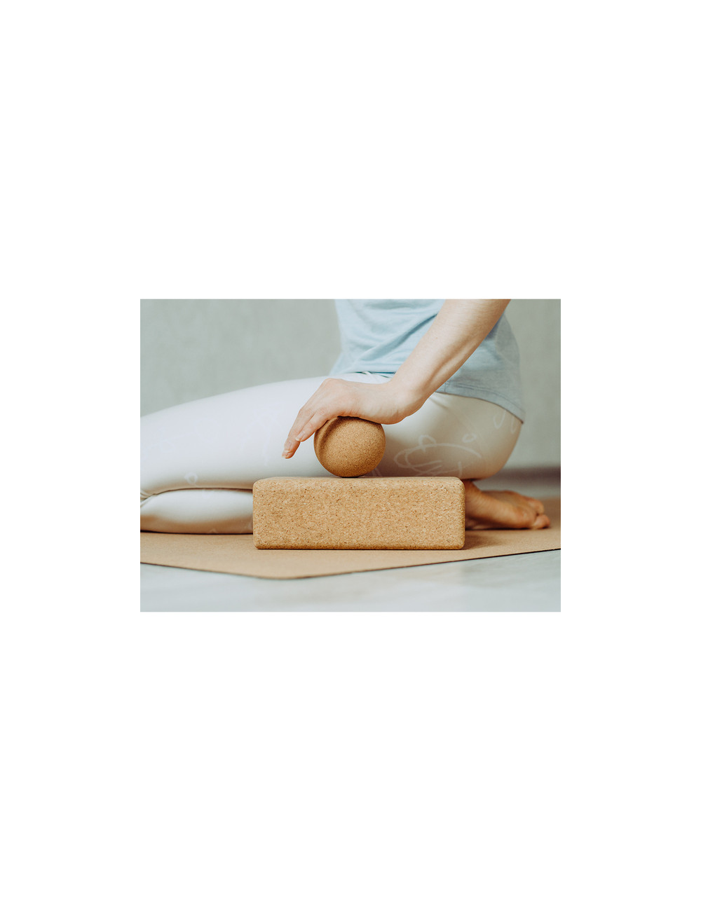 Korkowa piłeczka do masażu, brązowy 