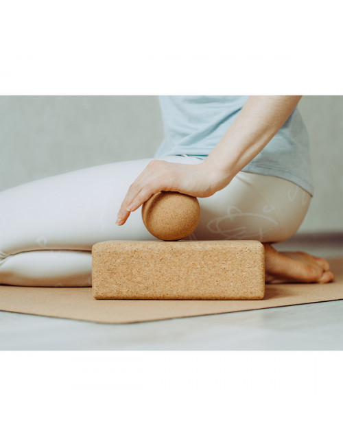 Korkowa piłeczka do masażu, brązowy 