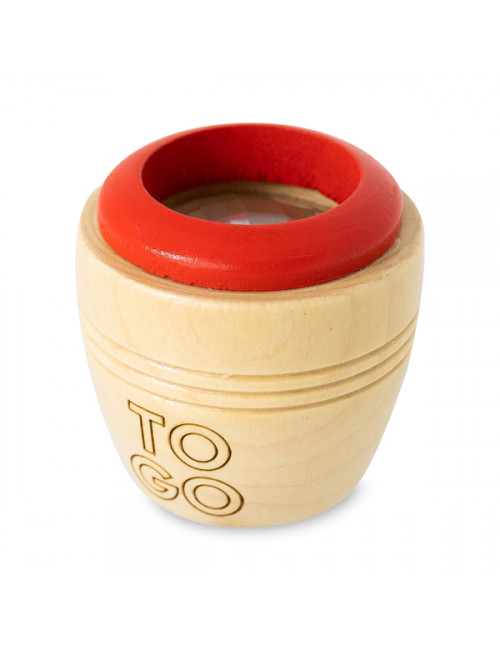 Drewniany kalejdoskop, czerwony 