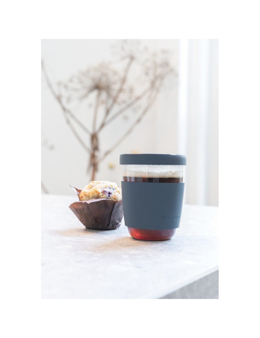 Szklany kubek podróżny Ukiyo 360 ml