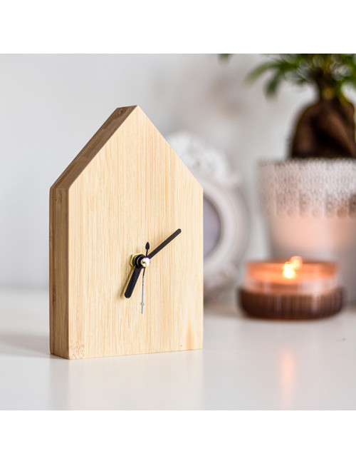 Zegar bambusowy La Casa, brązowy 