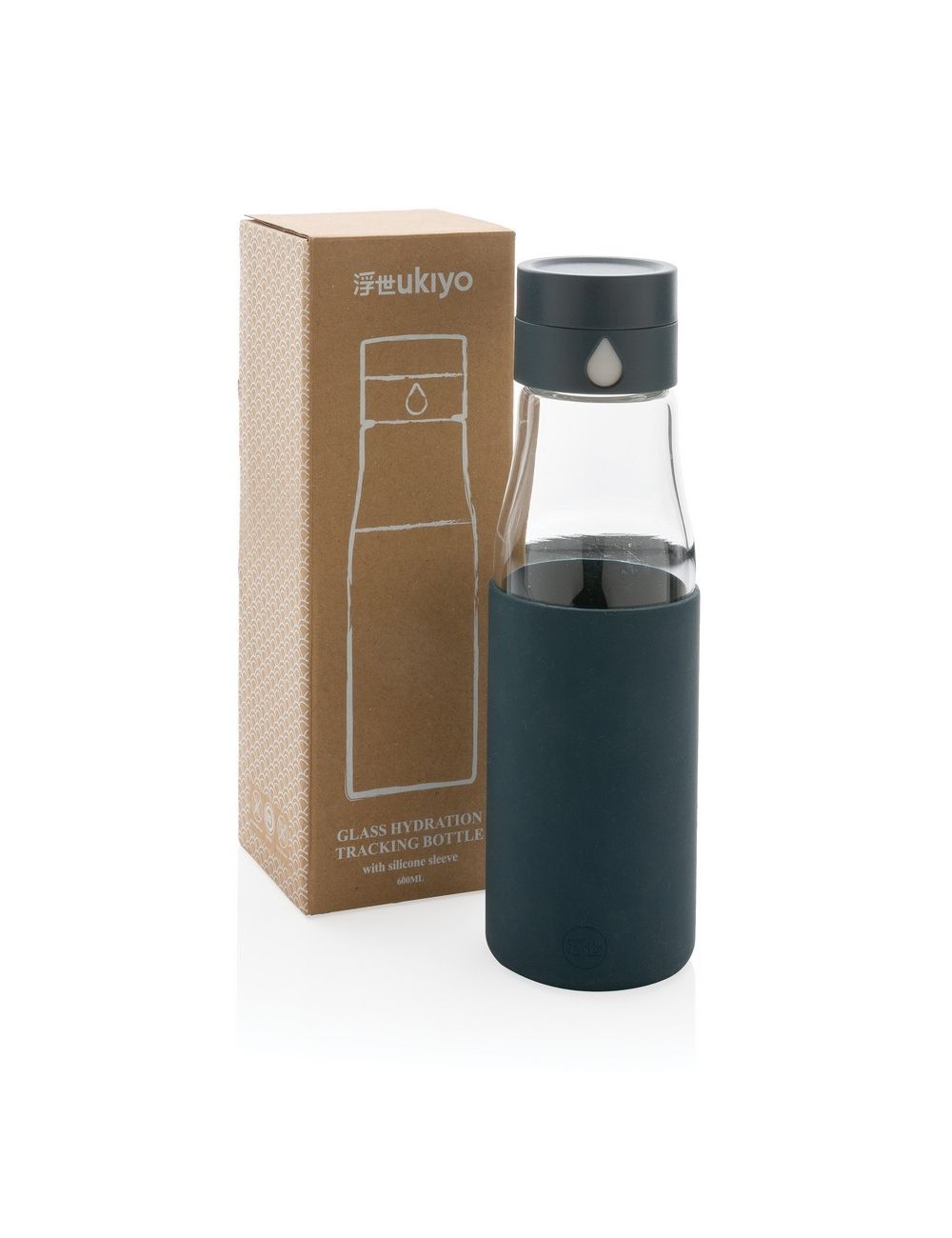 Szklana butelka 650 ml Ukiyo, monitorująca...