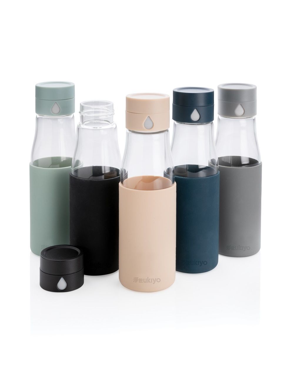 Szklana butelka 650 ml Ukiyo, monitorująca...