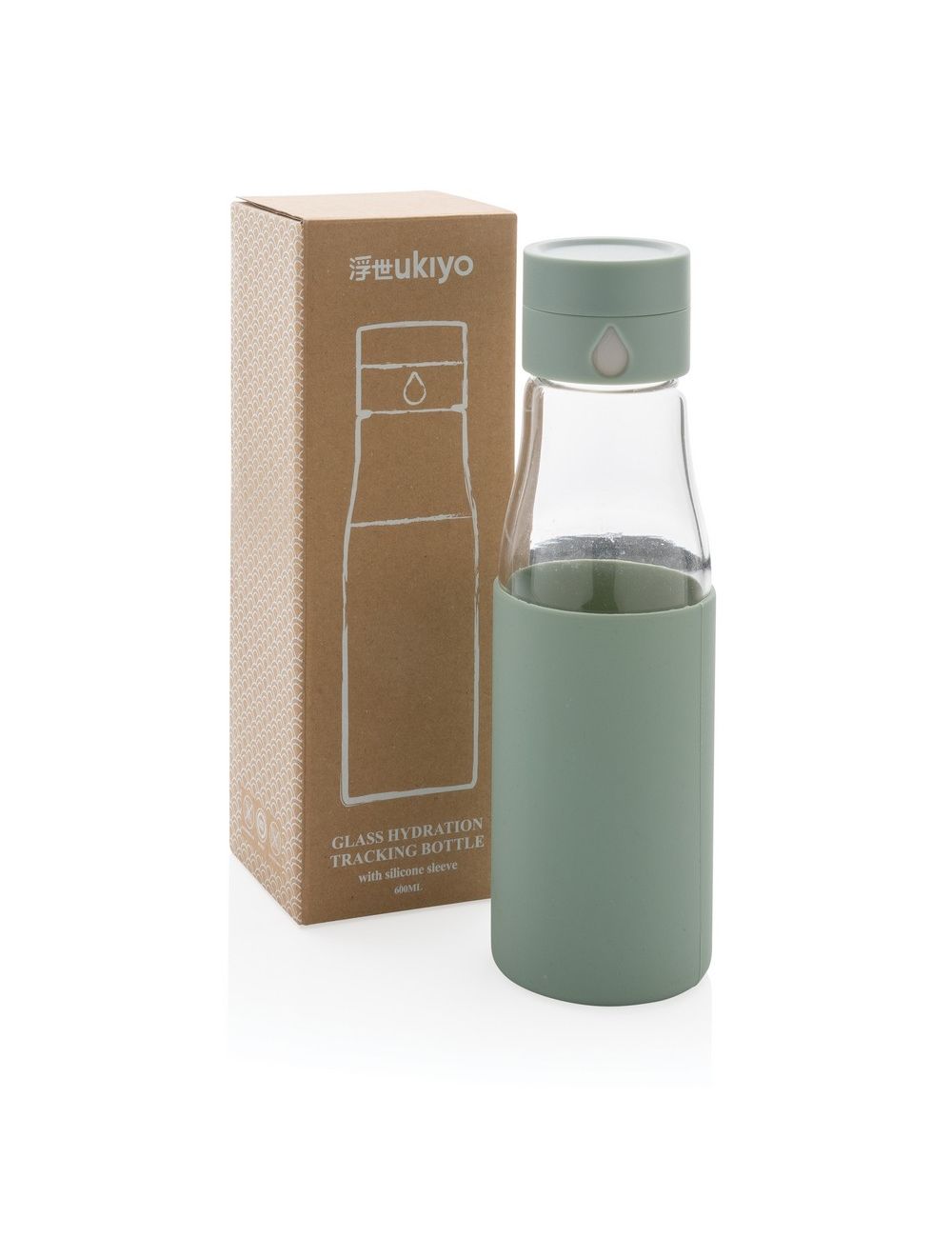 Szklana butelka 650 ml Ukiyo, monitorująca...