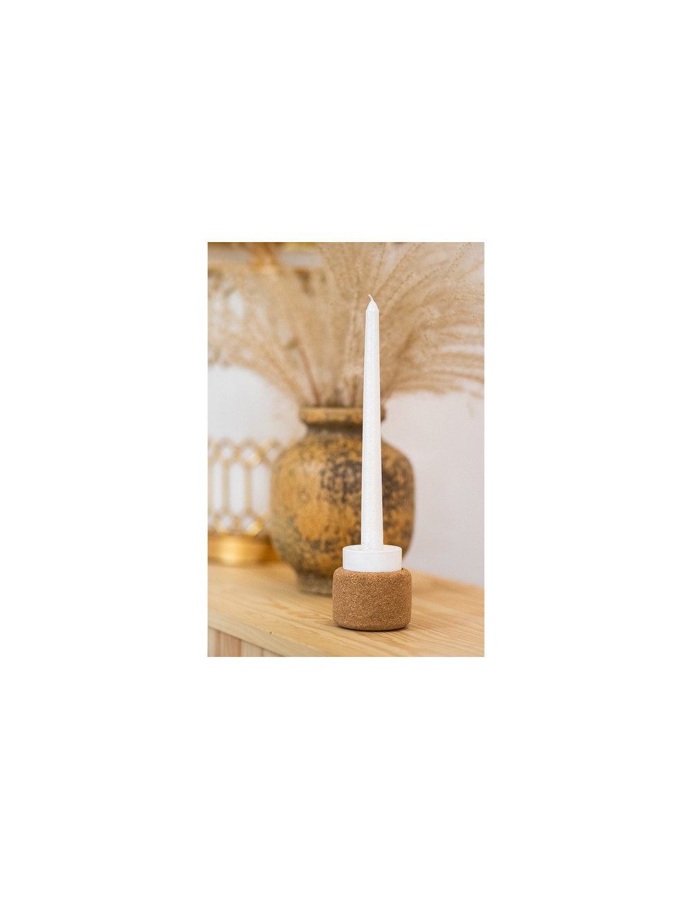 Świecznik dwustronny Eclat, beżowy