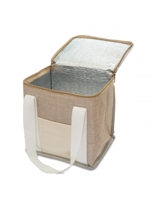 Torba izotermiczna na lunch z juty Loni, beżowy 