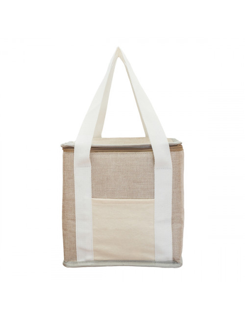 Torba izotermiczna na lunch z juty Loni, beżowy 