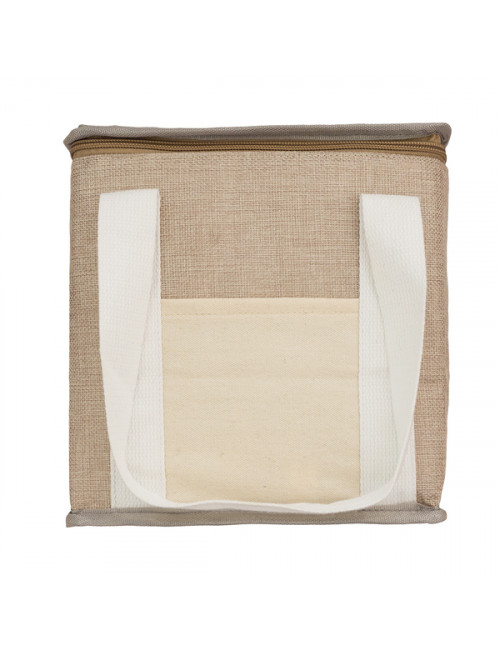 Torba izotermiczna na lunch z juty Loni, beżowy 