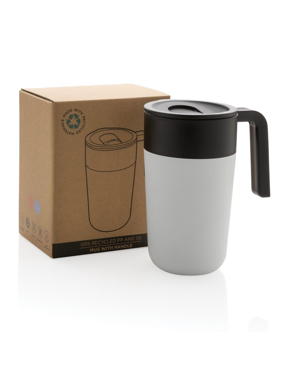 Kubek termiczny 480 ml, PP z recyklingu