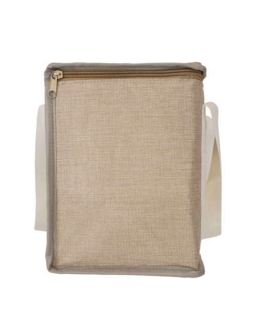 Torba izotermiczna na lunch z juty Loni, beżowy 