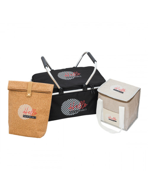 Torba izotermiczna na lunch z juty Loni, beżowy 