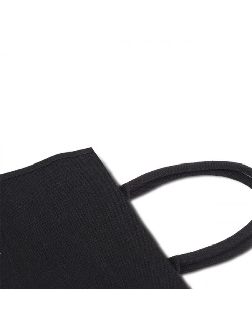 Torba na zakupy z juty Natural Shopper, czarny