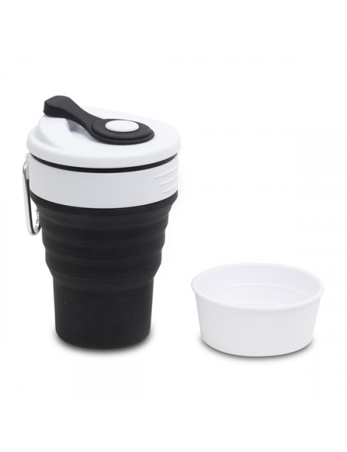 Kubek silikonowy 350ml Flexi, czarny