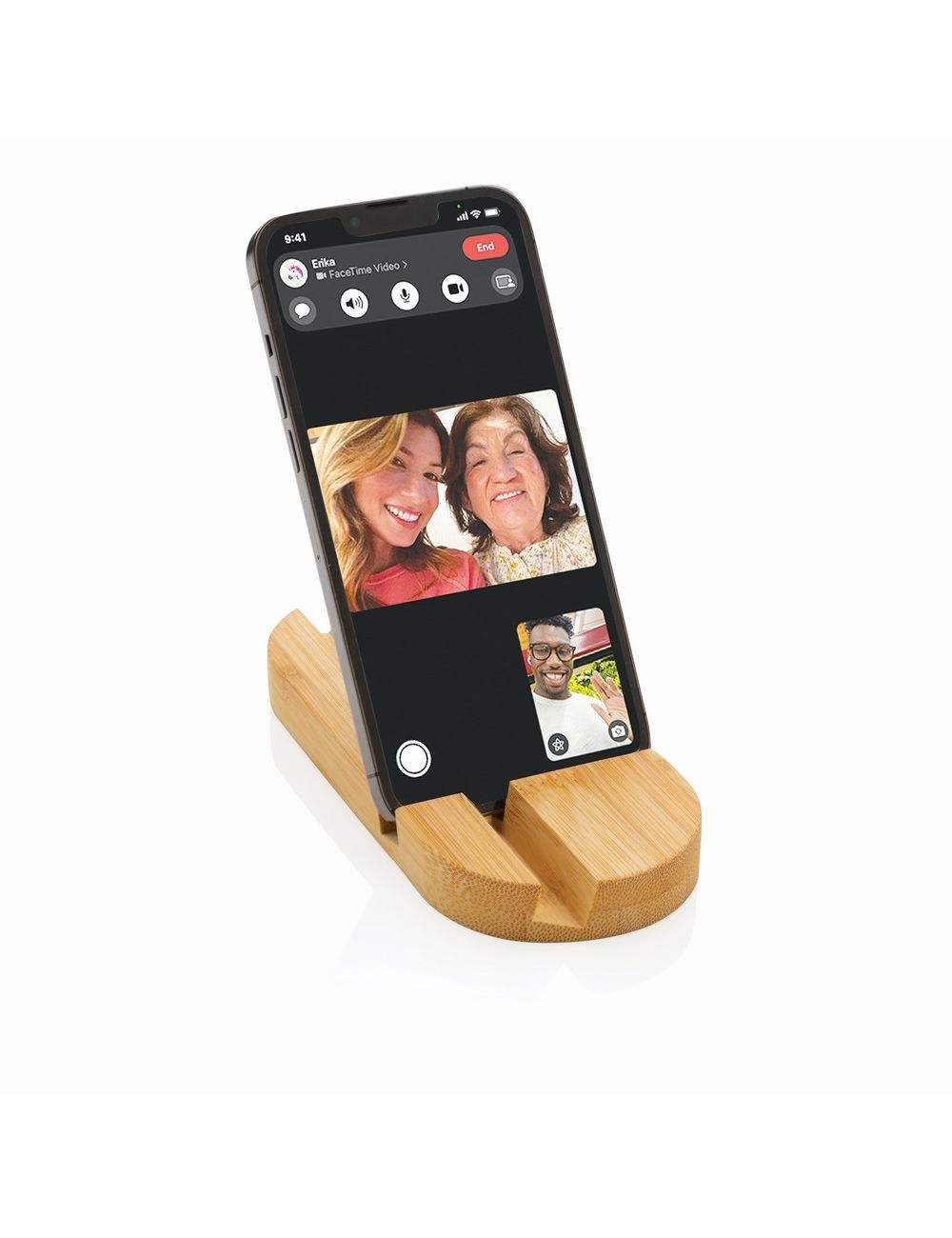 Bambusowy stojak na telefon, tablet