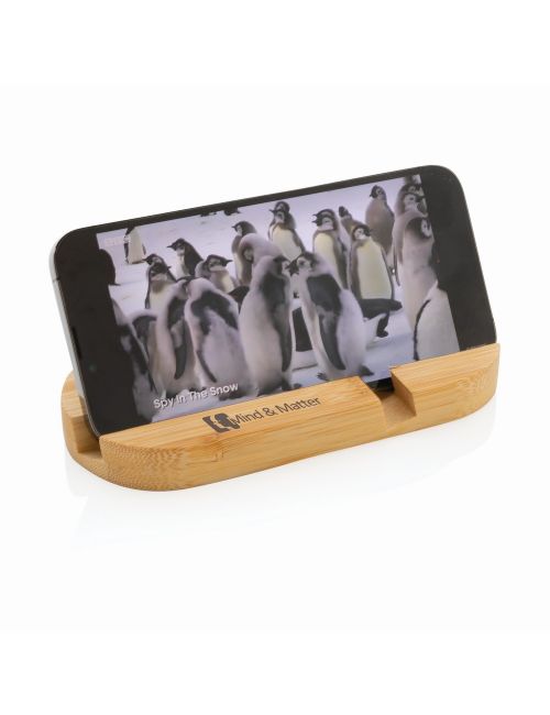 Bambusowy stojak na telefon, tablet