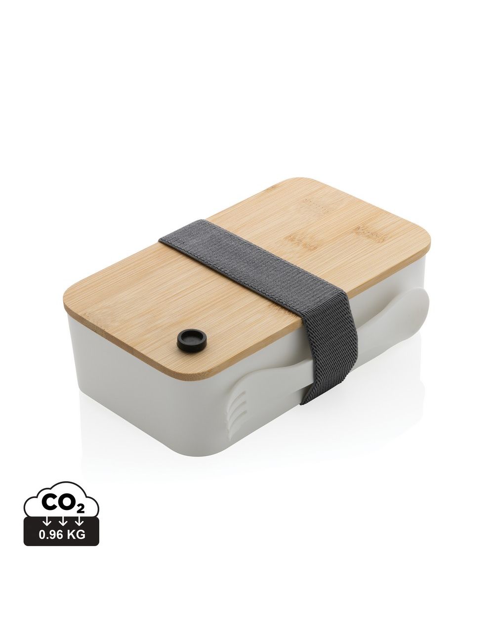 Pudełko śniadaniowe z bambusowym wieczkiem, PP...