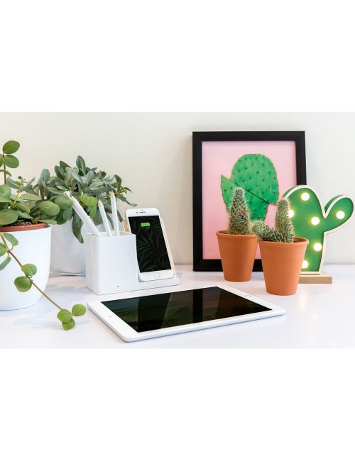 Ładowarka bezprzewodowa 10W, organizer na biurko Ontario