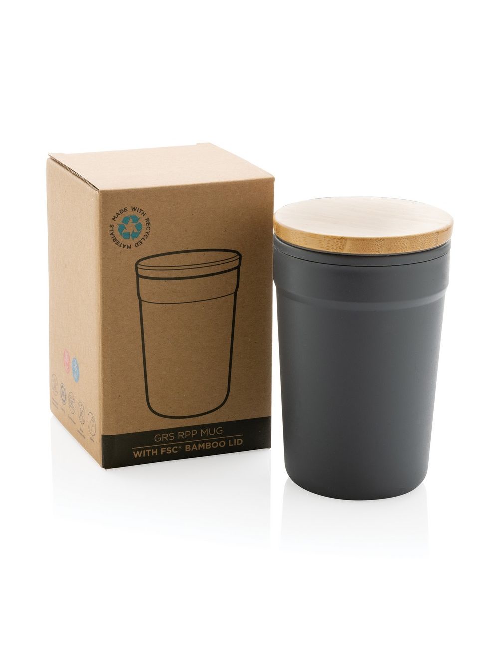 Kubek podróżny 300 ml z PP z recyklingu