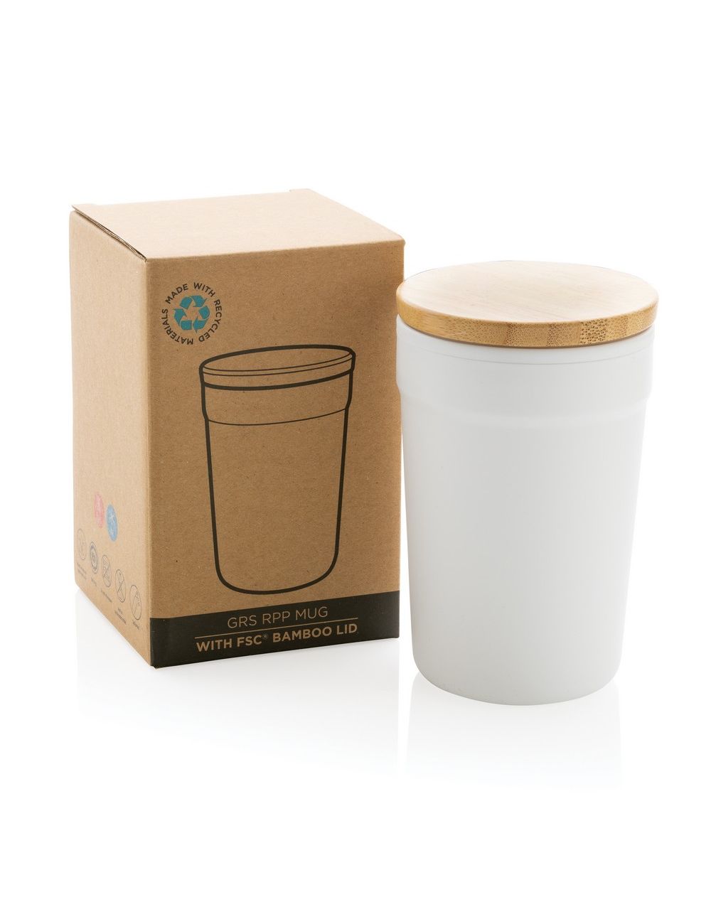 Kubek podróżny 300 ml z PP z recyklingu