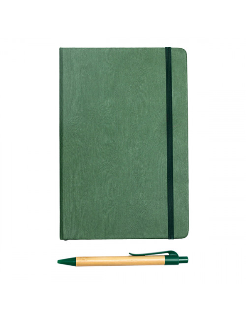 Zestaw upominkowy notes z długopisem Forest, zielony 