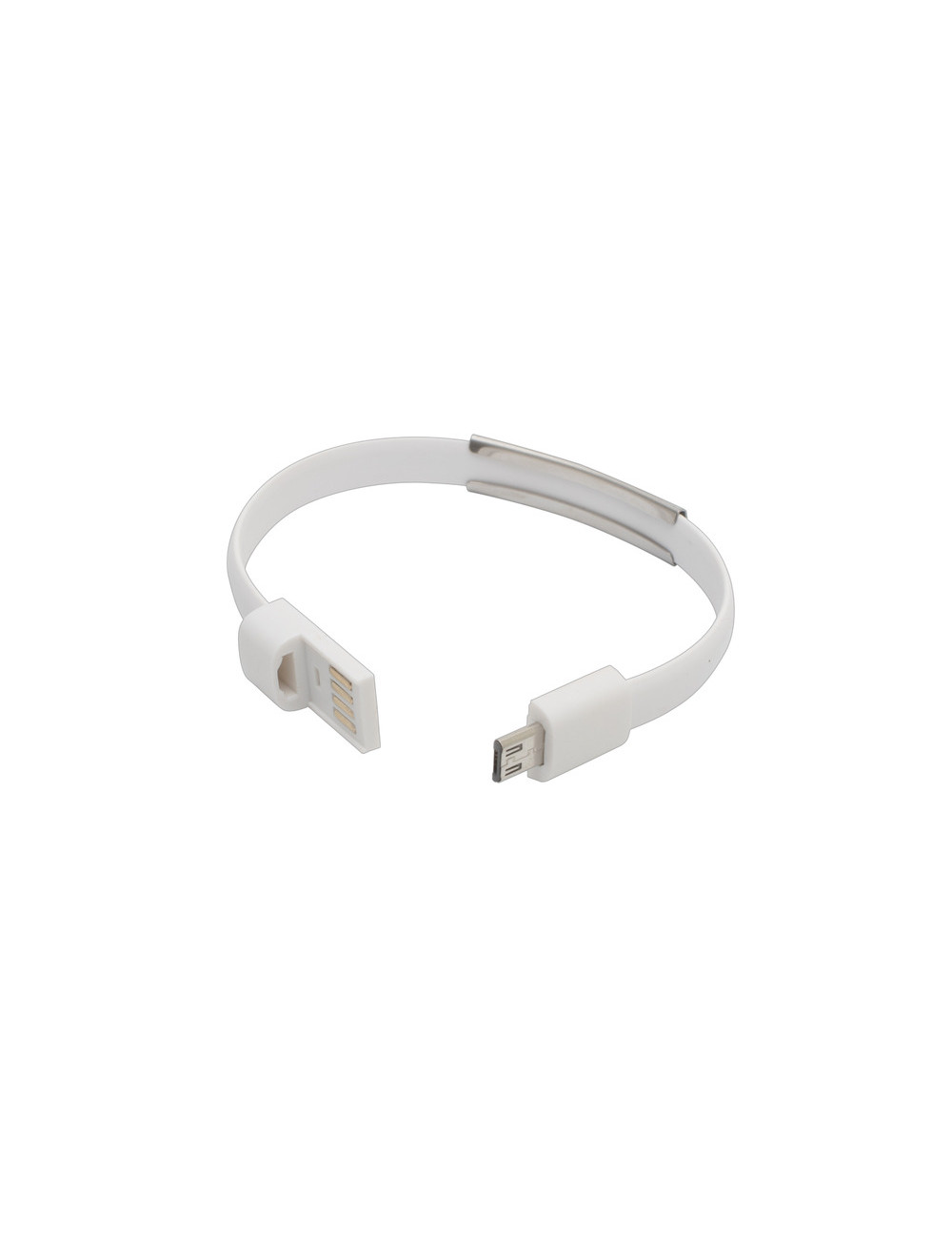 Zestaw słuchawki w etui z bransoletką USB, szary 