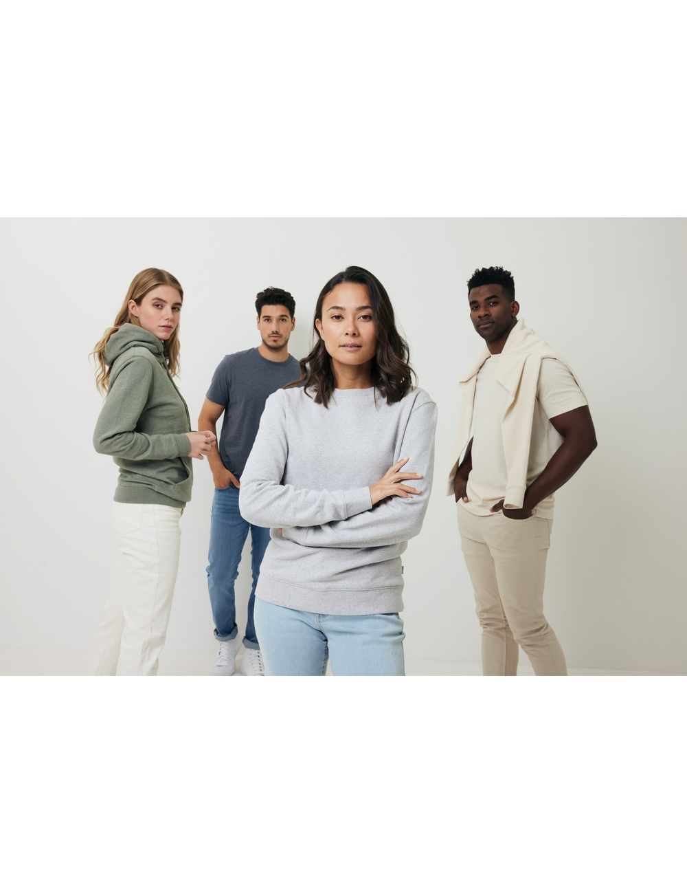 Bluza z niebarwionej bawełny z recyklingu...