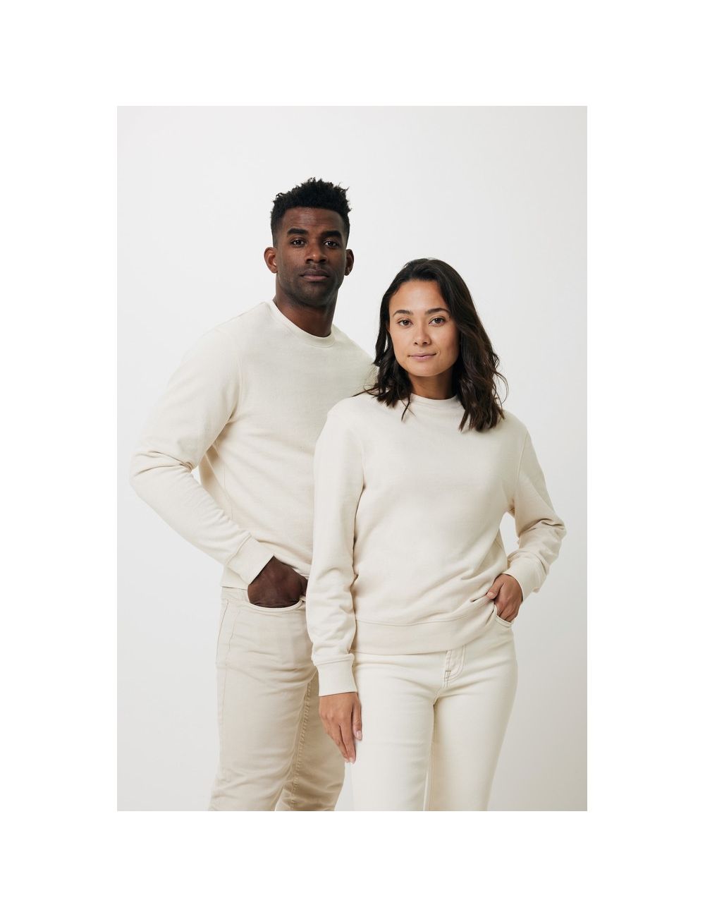 Bluza z niebarwionej bawełny z recyklingu...