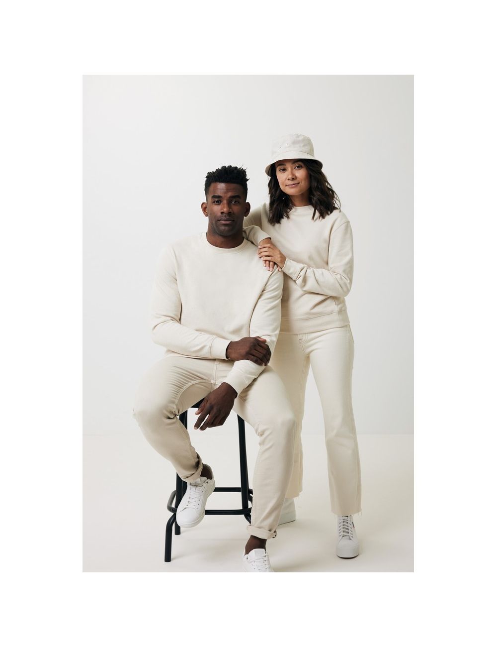 Bluza z niebarwionej bawełny z recyklingu...