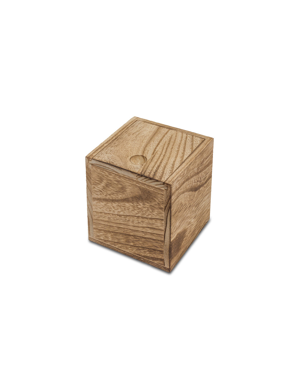 Świeca w drewnianym pudełku Silia, brązowy 