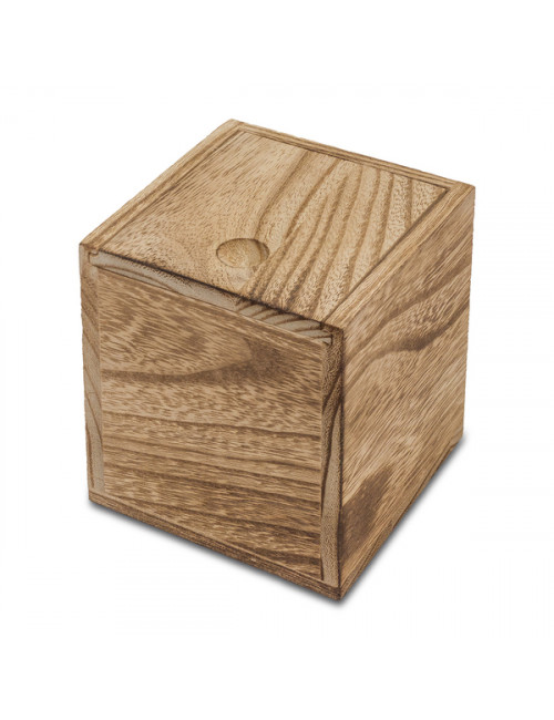 Świeca w drewnianym pudełku Silia, brązowy 