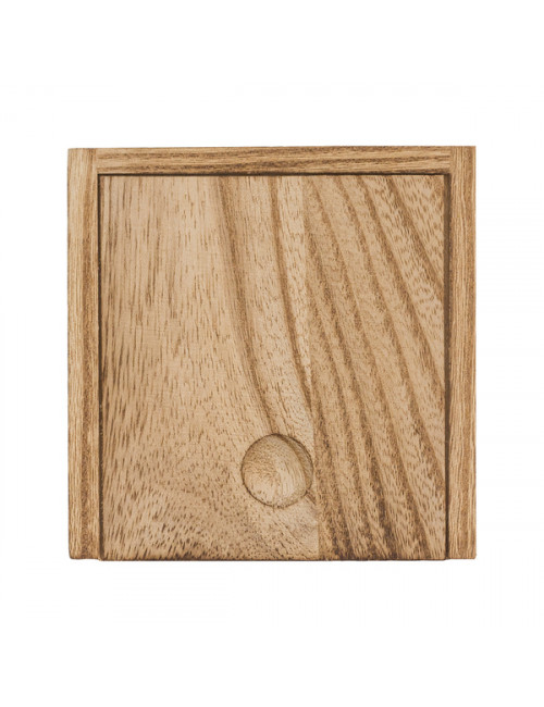 Świeca w drewnianym pudełku Silia, brązowy 