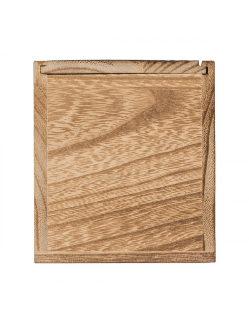 Świeca w drewnianym pudełku Silia, brązowy 