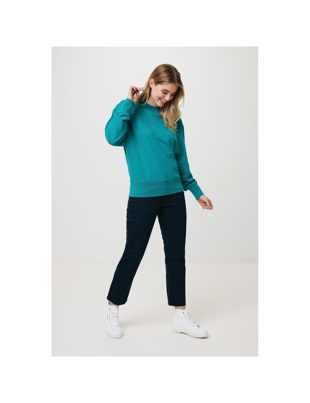 Luźna bluza z bawełny z recyklingu Iqoniq Kruger