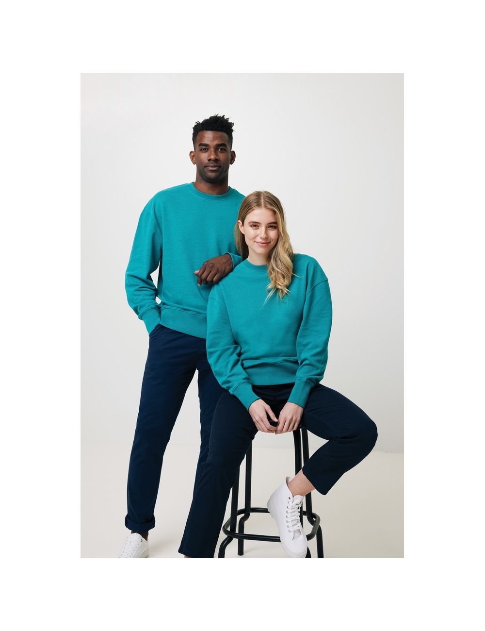 Luźna bluza z bawełny z recyklingu Iqoniq Kruger