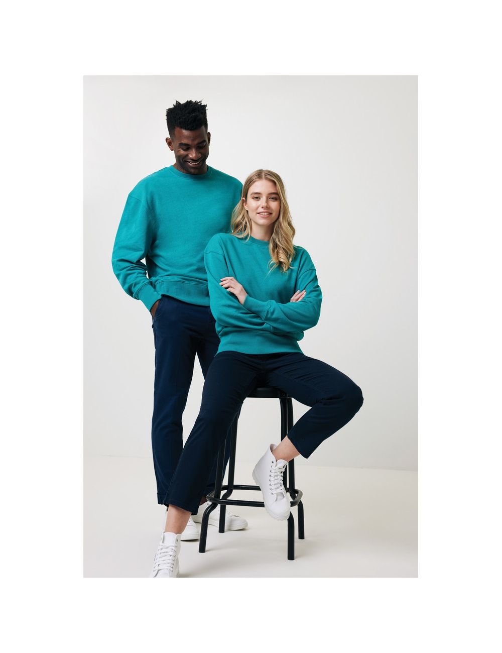 Luźna bluza z bawełny z recyklingu Iqoniq Kruger