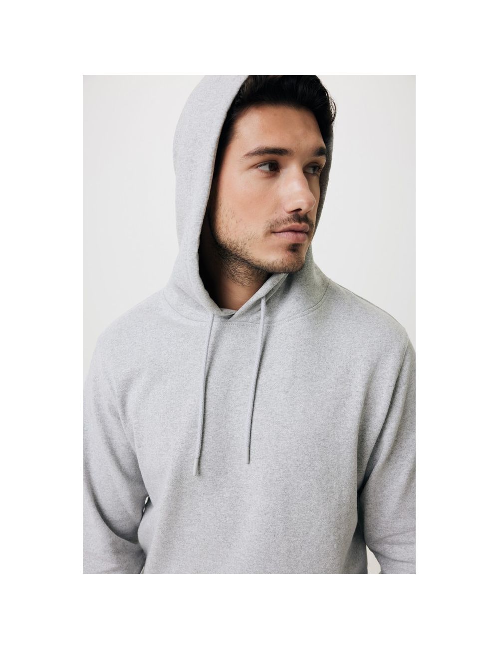 Bluza z kapturem z niebarwionej bawełny z...