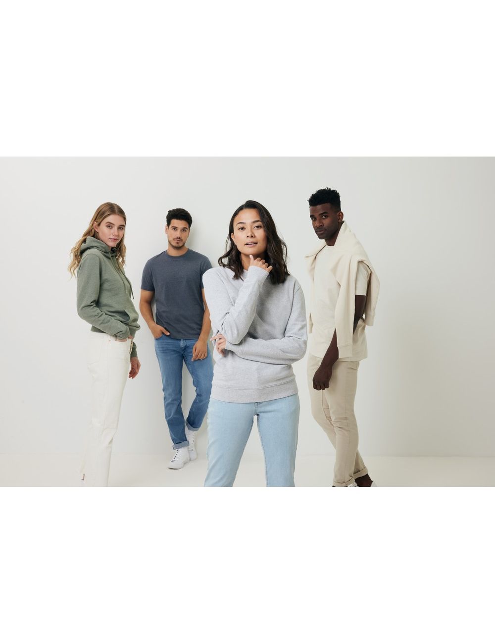 Bluza z kapturem z niebarwionej bawełny z...