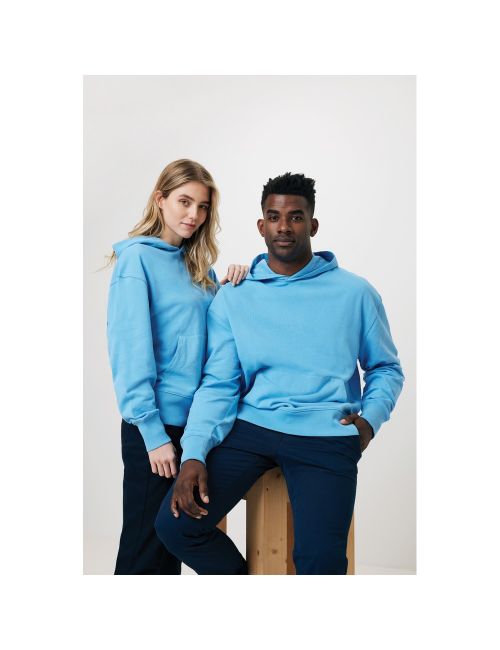 Luźna bluza z kapturem z bawełny z recyklingu Iqoniq Yoho